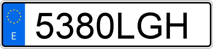 Numer rejestracyjny 5380LGH posiada PEUGEOT RIFTER