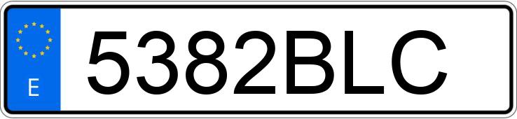 Numer rejestracyjny 5382BLC posiada VOLKSWAGEN POLO