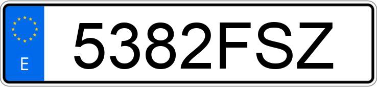 Numer rejestracyjny 5382FSZ posiada OPEL ASTRA