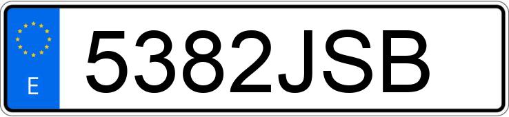 Numer rejestracyjny 5382JSB posiada FORD FIESTA