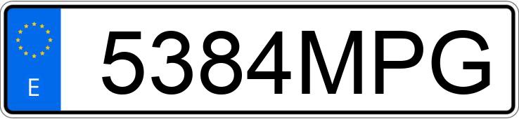 Numer rejestracyjny 5384MPG posiada VOLVO XC60