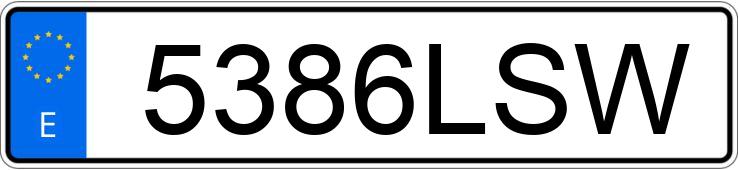Numer rejestracyjny 5386LSW posiada AUDI A3 SPORTBACK 35 TFSI