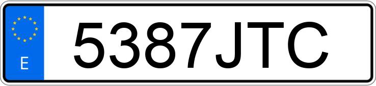 Il numero di registrazione 5387JTC ha MERCEDES CLA (117)