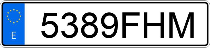 Реєстраційний номер 5389FHM має SEAT ALTEA XL