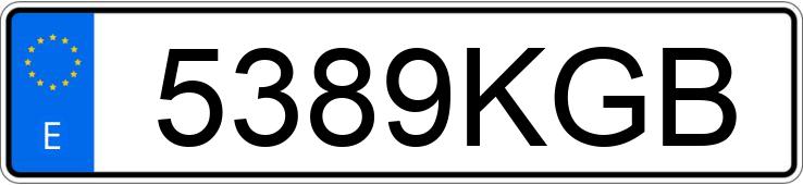Numer rejestracyjny 5389KGB posiada VOLKSWAGEN GOLF Numer rejestracyjny 5389KGB posiada VOLKSWAGEN GOLF