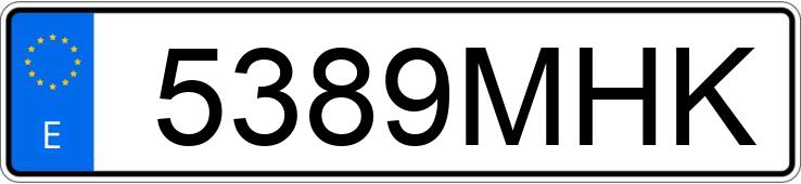 Numer rejestracyjny 5389MHK posiada TOYOTA COROLLA