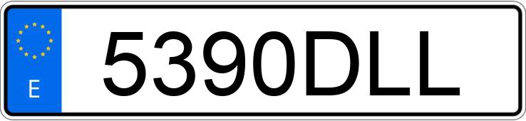 Numer rejestracyjny 5390DLL posiada SKODA FABIA
