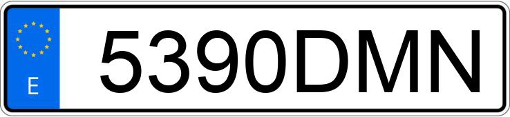 Numer rejestracyjny 5390DMN posiada PORSCHE 911