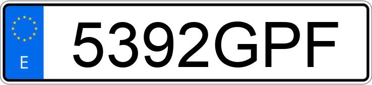 Numer rejestracyjny 5392GPF posiada BMW SERIE 1