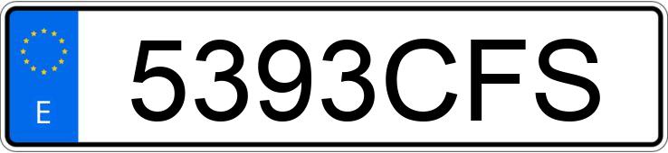 Numer rejestracyjny 5393CFS posiada SEAT CORDOBA