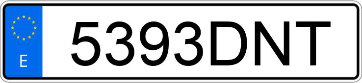 Numer rejestracyjny 5393DNT posiada TOYOTA AVENSIS