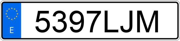 Numer rejestracyjny 5397LJM posiada VOLKSWAGEN GOLF