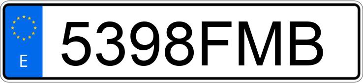 Numer rejestracyjny 5398FMB posiada AUDI A4
