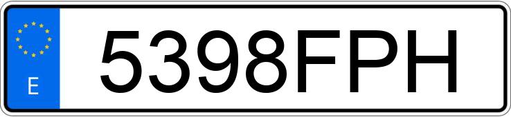 Numer rejestracyjny 5398FPH posiada FIAT PUNTO