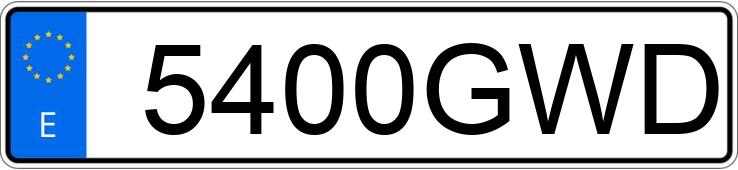 Numer rejestracyjny 5400GWD posiada TOYOTA VERSO Numer rejestracyjny 5400GWD posiada TOYOTA VERSO