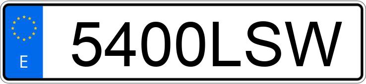 Numer rejestracyjny 5400LSW posiada MERCEDES CLK (208-209)