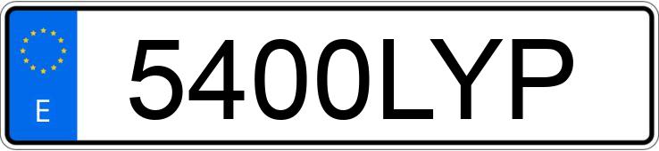 Numer rejestracyjny 5400LYP posiada AUDI A5