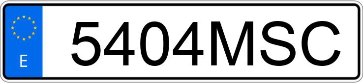 Numer rejestracyjny 5404MSC posiada RENAULT TRAFIC