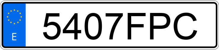 Numer rejestracyjny 5407FPC posiada SKODA FABIA