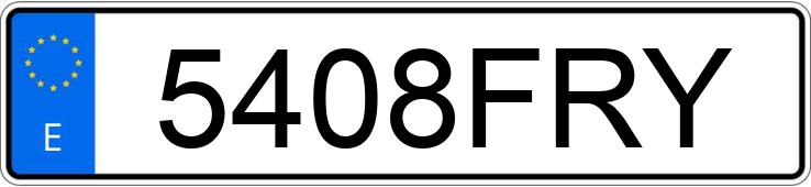 Numer rejestracyjny 5408FRY posiada JEEP CHEROKEE