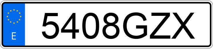 Numer rejestracyjny 5408GZX posiada DACIA DUSTER