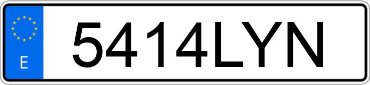 Numer rejestracyjny 5414LYN posiada AUDI A3 SPORTBACK