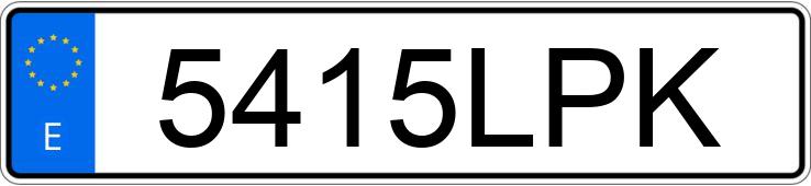 Numer rejestracyjny 5415LPK posiada FORD KUGA