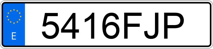 Numer rejestracyjny 5416FJP posiada BMW SERIE 1