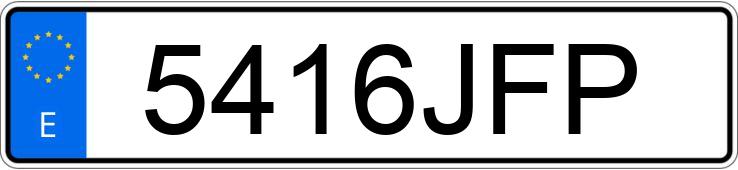 Numer rejestracyjny 5416JFP posiada OPEL VIVARO