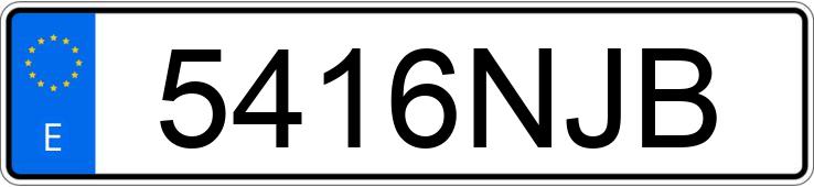 Numer rejestracyjny 5416NJB posiada RENAULT D