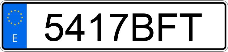 Numer rejestracyjny 5417BFT posiada SEAT TOLEDO