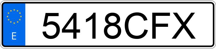 Numer rejestracyjny 5418CFX posiada RENAULT KANGOO