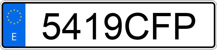 Numer rejestracyjny 5419CFP posiada OPEL VECTRA