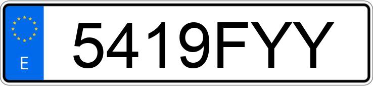 Numer rejestracyjny 5419FYY posiada SEAT IBIZA