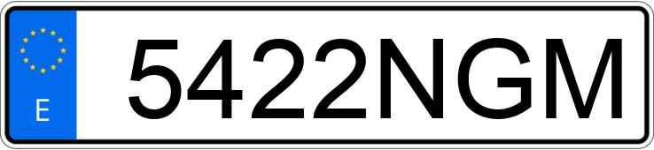 Numer rejestracyjny 5422NGM posiada PEUGEOT 207