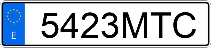 Numer rejestracyjny 5423MTC posiada AUDI Q3 SPORTBACK