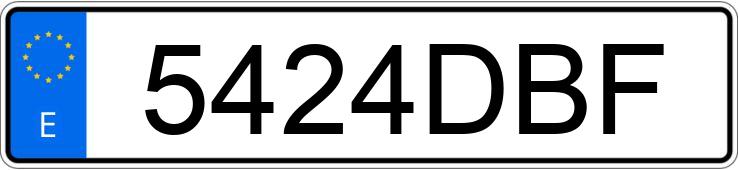 Numer rejestracyjny 5424DBF posiada BMW SERIE 5 Numer rejestracyjny 5424DBF posiada BMW SERIE 5