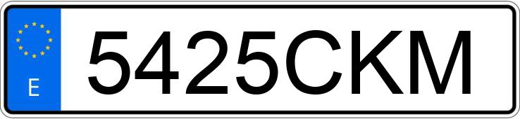 Numer rejestracyjny 5425CKM posiada VOLKSWAGEN GOLF