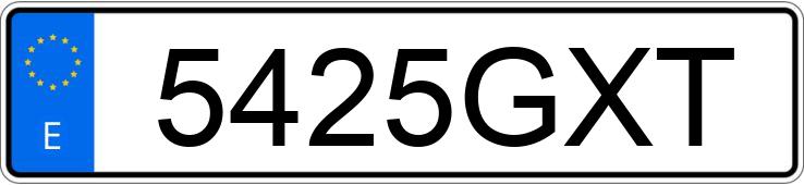 Numer rejestracyjny 5425GXT posiada SEAT IBIZA