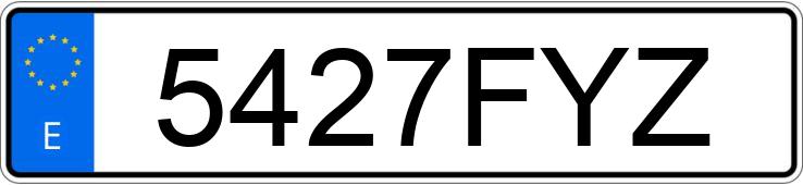 Numer rejestracyjny 5427FYZ posiada OPEL ZAFIRA Numer rejestracyjny 5427FYZ posiada OPEL ZAFIRA