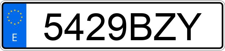 Numer rejestracyjny 5429BZY posiada BMW SERIE 5