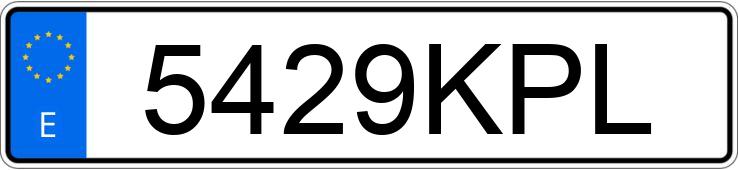 Numer rejestracyjny 5429KPL posiada RENAULT KANGOO