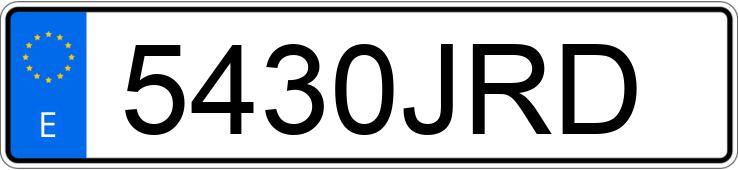 Numer rejestracyjny 5430JRD posiada TOYOTA PRIUS+