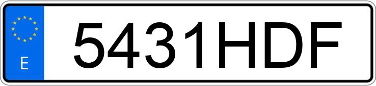 Numer rejestracyjny 5431HDF posiada KIA VENGA