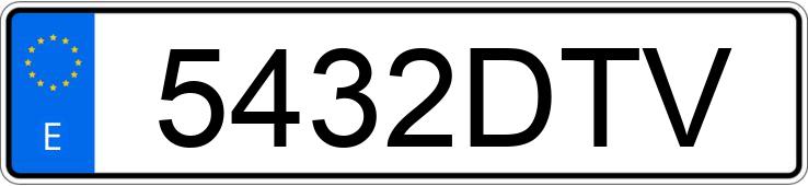 Numer rejestracyjny 5432DTV posiada PEUGEOT 206