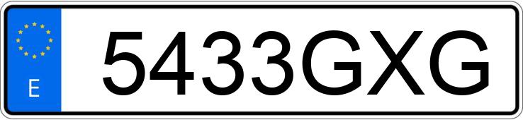 Numer rejestracyjny 5433GXG posiada VOLKSWAGEN GOLF