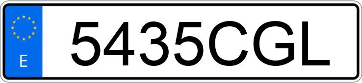 Numer rejestracyjny 5435CGL posiada BMW SERIE 3