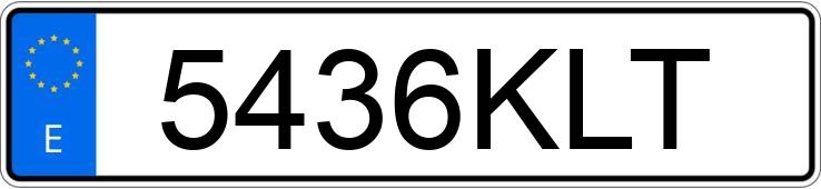 Numer rejestracyjny 5436KLT posiada BMW SERIE 5