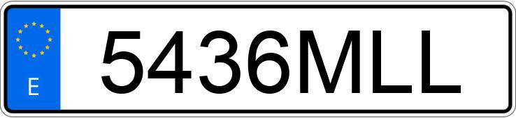 Numer rejestracyjny 5436MLL posiada RENAULT MEGANE