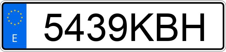 Numer rejestracyjny 5439KBH posiada SKODA FABIA